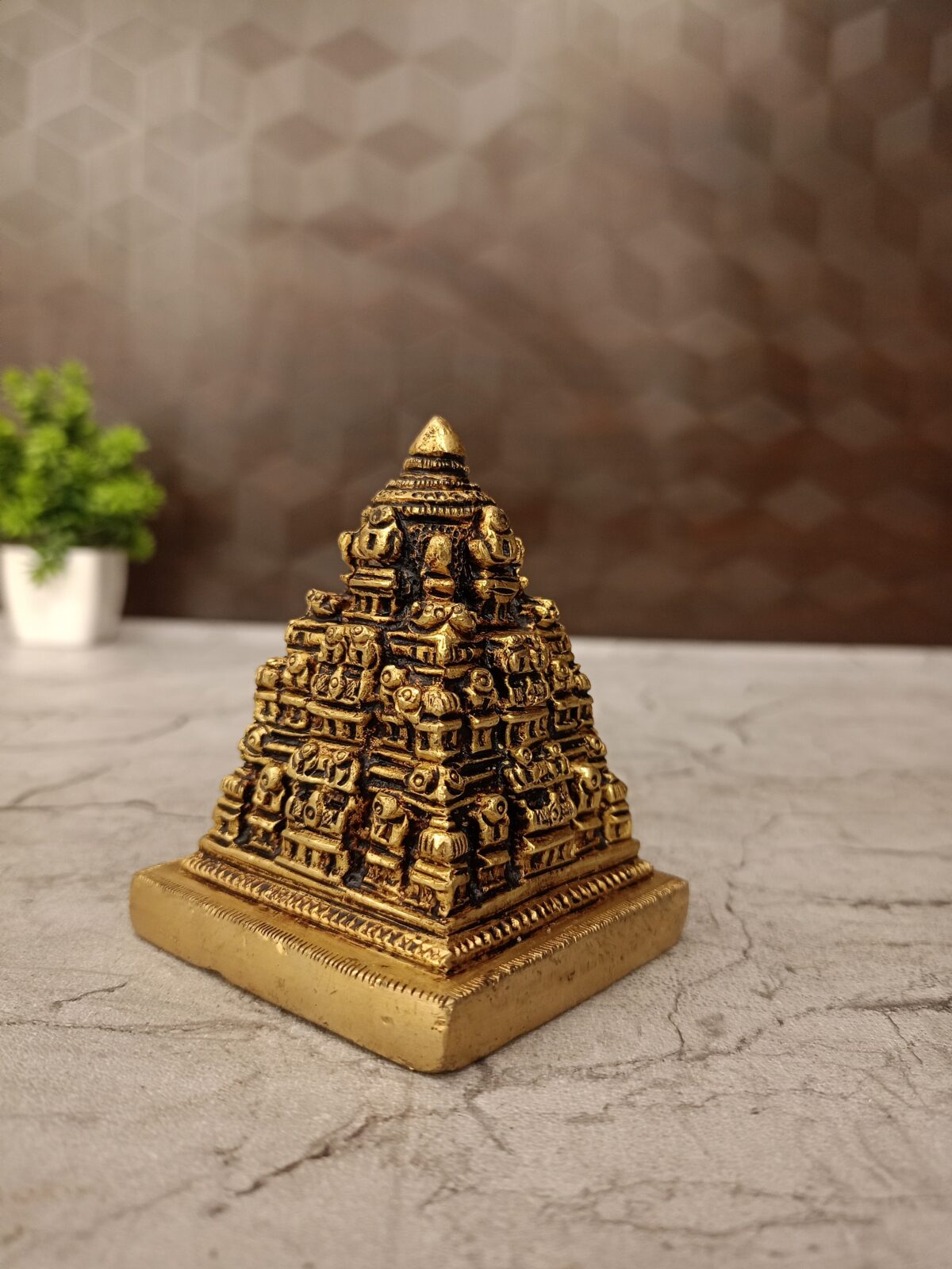 Buy Brass Thirupathi Balaji Temple 2.5" Good For Pooja Room - Image 2