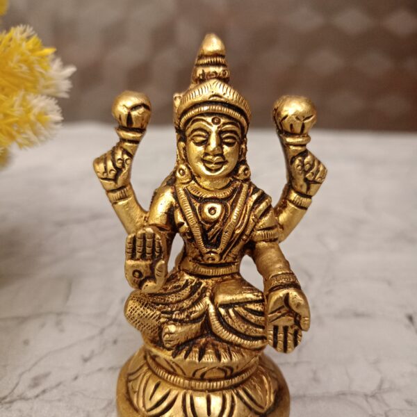Buy Brass Lakshmi Idol For Pooja 3.5