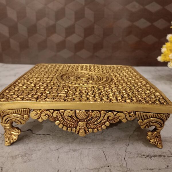 brass floral design chowki statnd pooja vgocart coimbatore india1