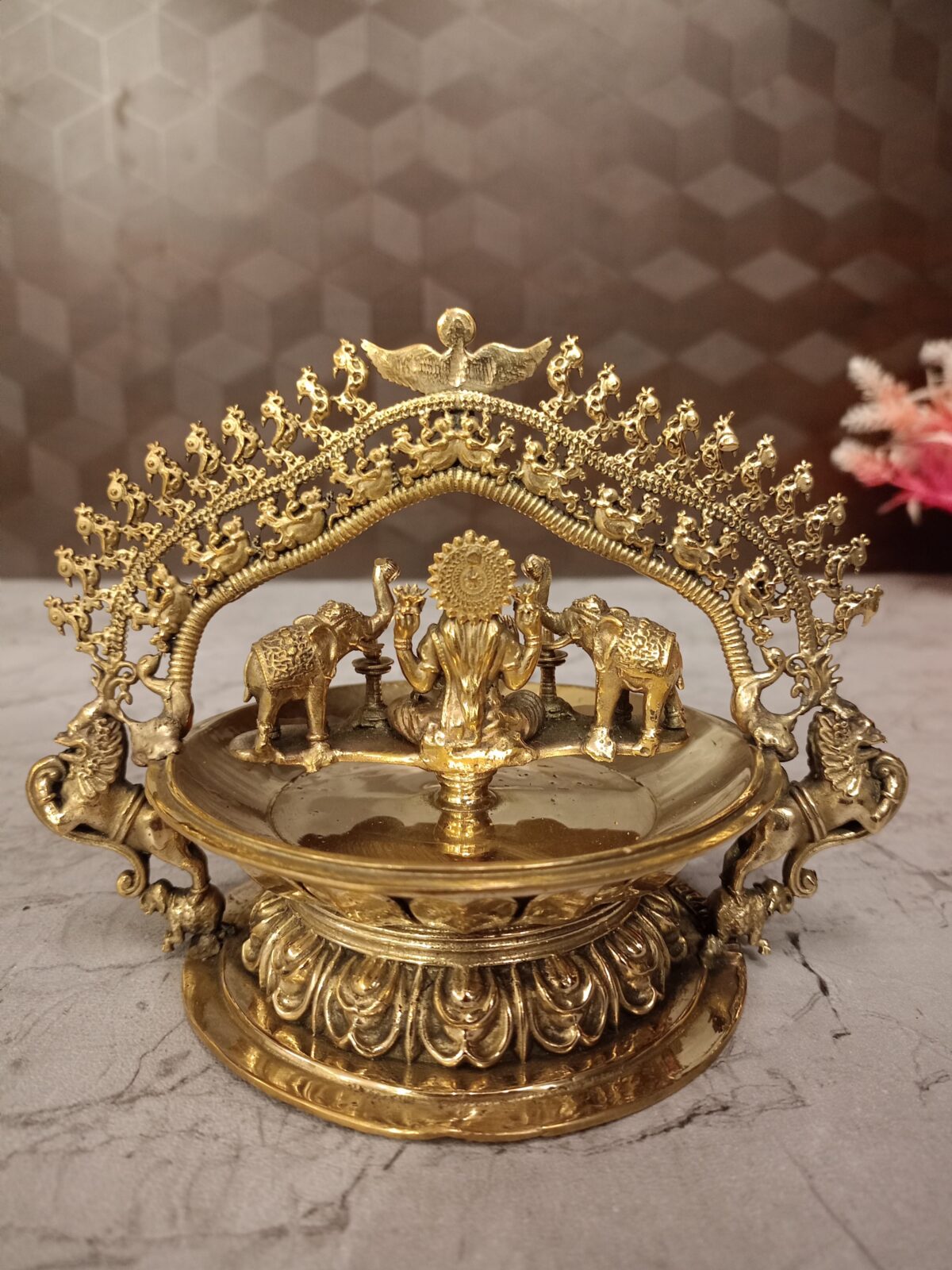 brass gajalakshmi idol pooja gift arch vgocart coimbatore india2 2 scaled