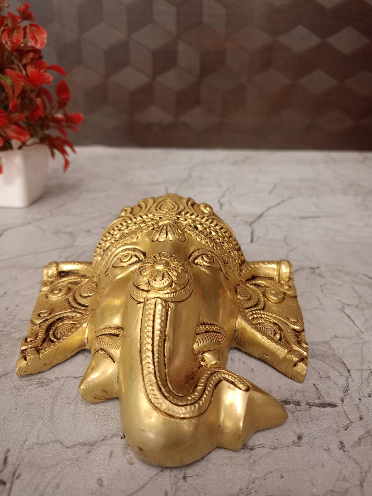 brass ganesha face wall mount pooja gift vgocart coimbatore india scaled