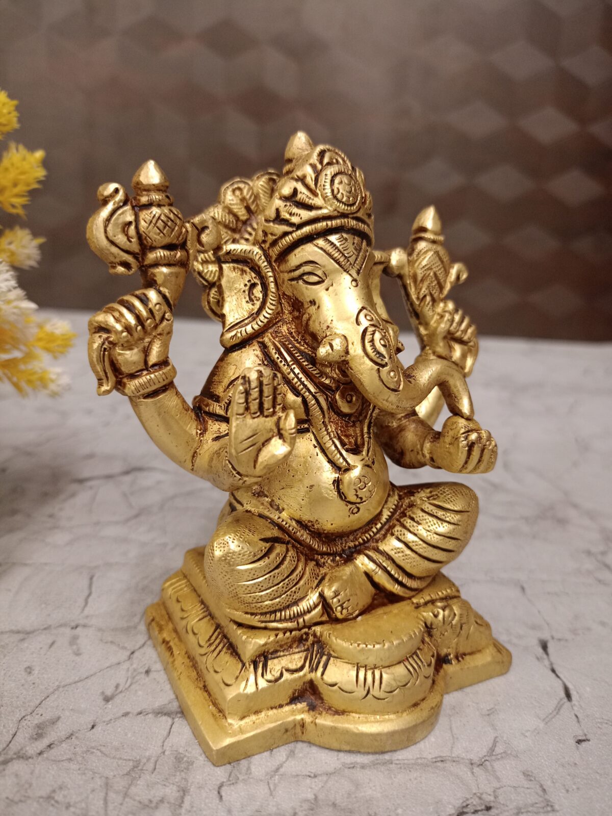 brass ganesha statue pooja vgocart coimbatore india scaled