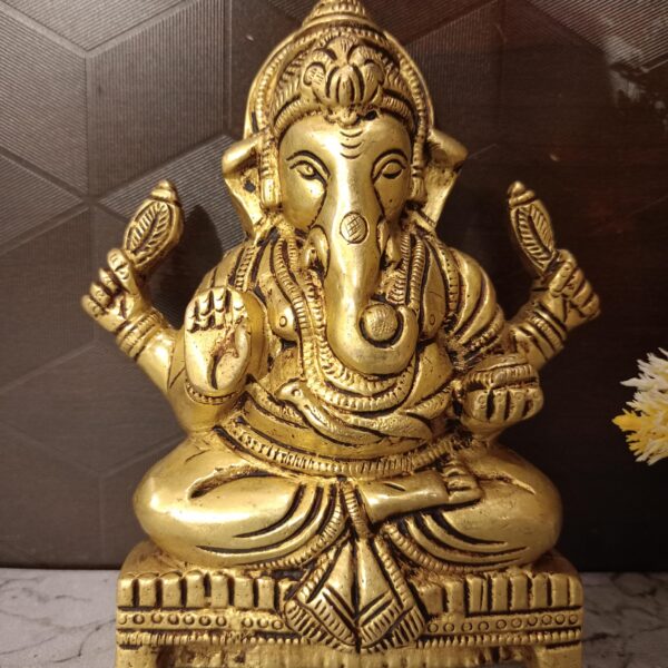 Buy Brass Ganesha Statue Wall Mount 6"