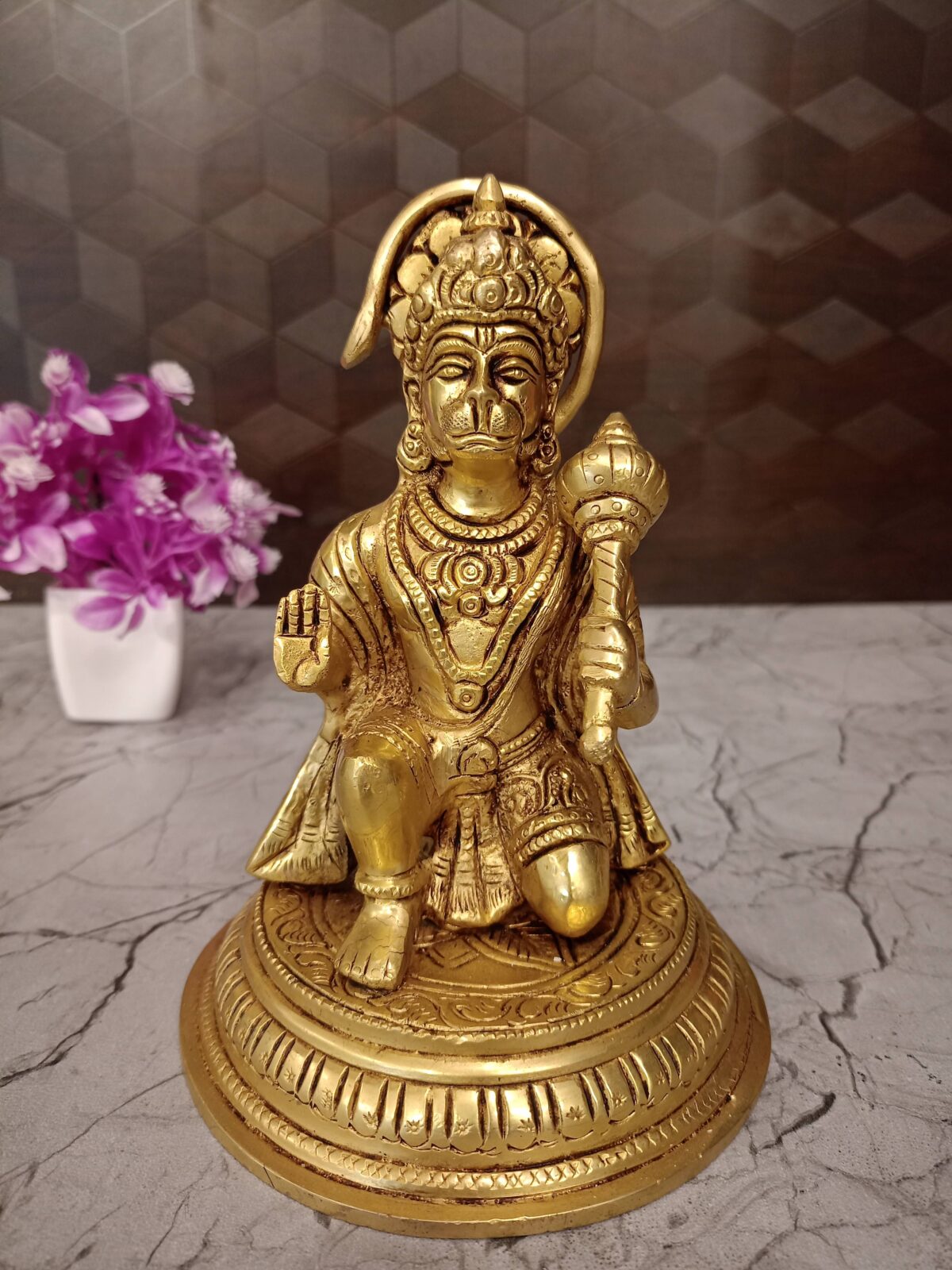 brass hanuman idol pooja round base vgocart coimbatore india scaled
