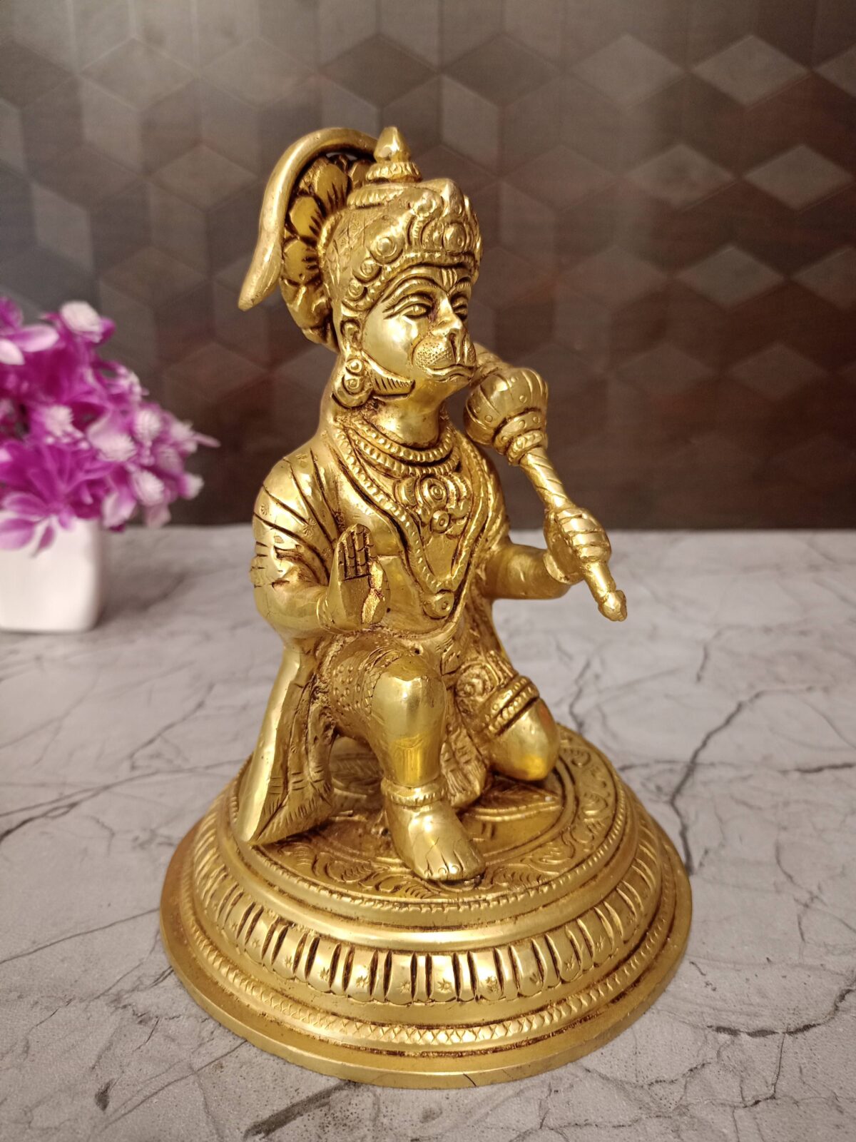 brass hanuman idol pooja round base vgocart coimbatore india2 scaled