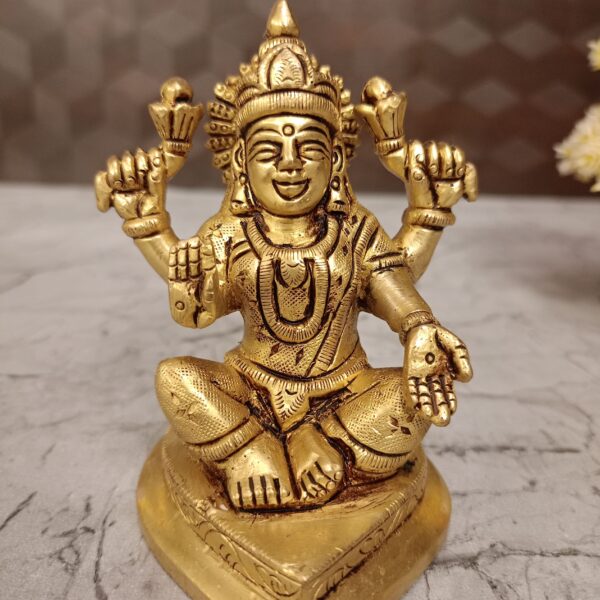 Buy Brass Lakshmi Idol For Pooja 4"