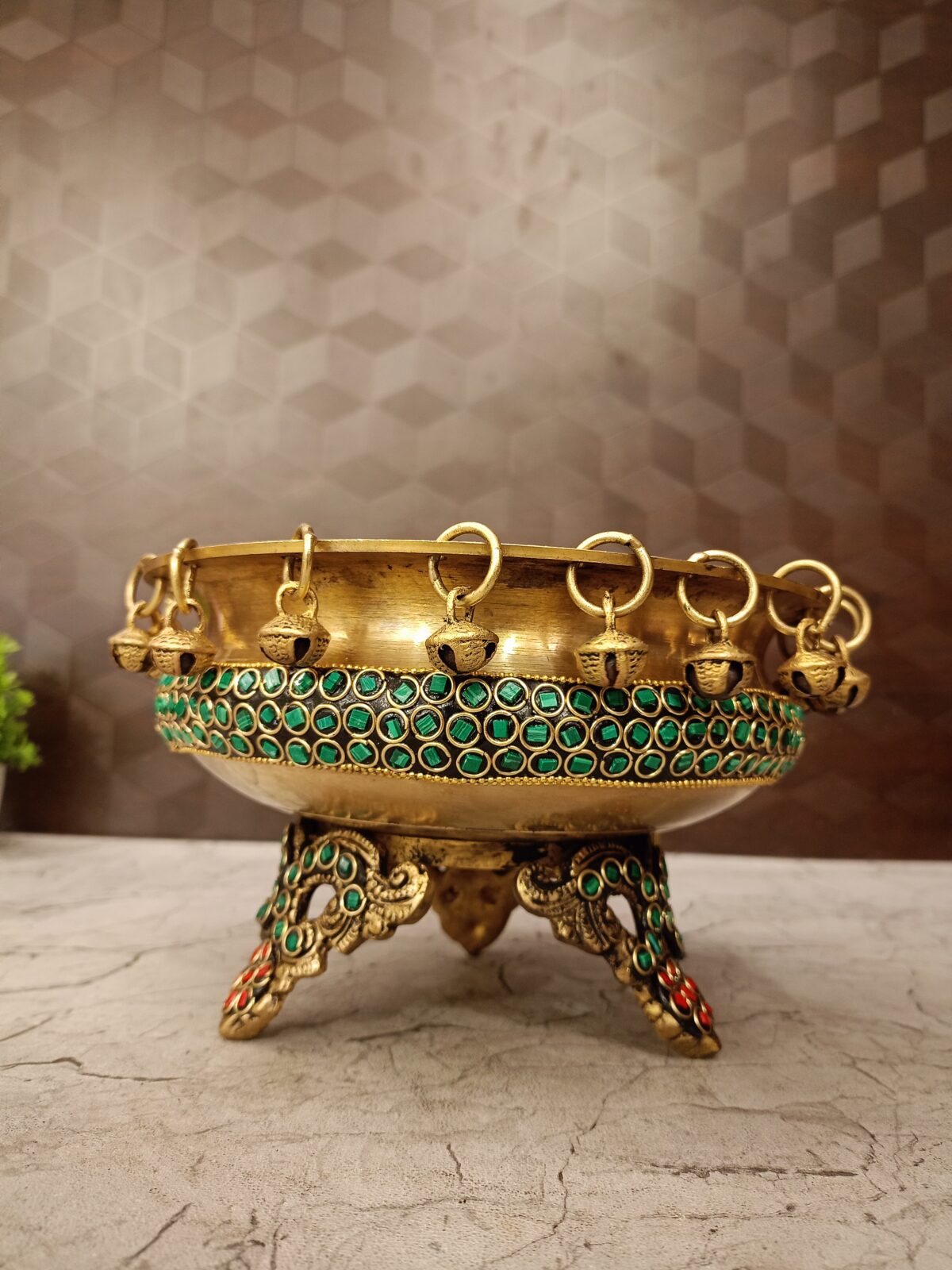 brass stone uruli pooja home decor coimbatore india2 scaled