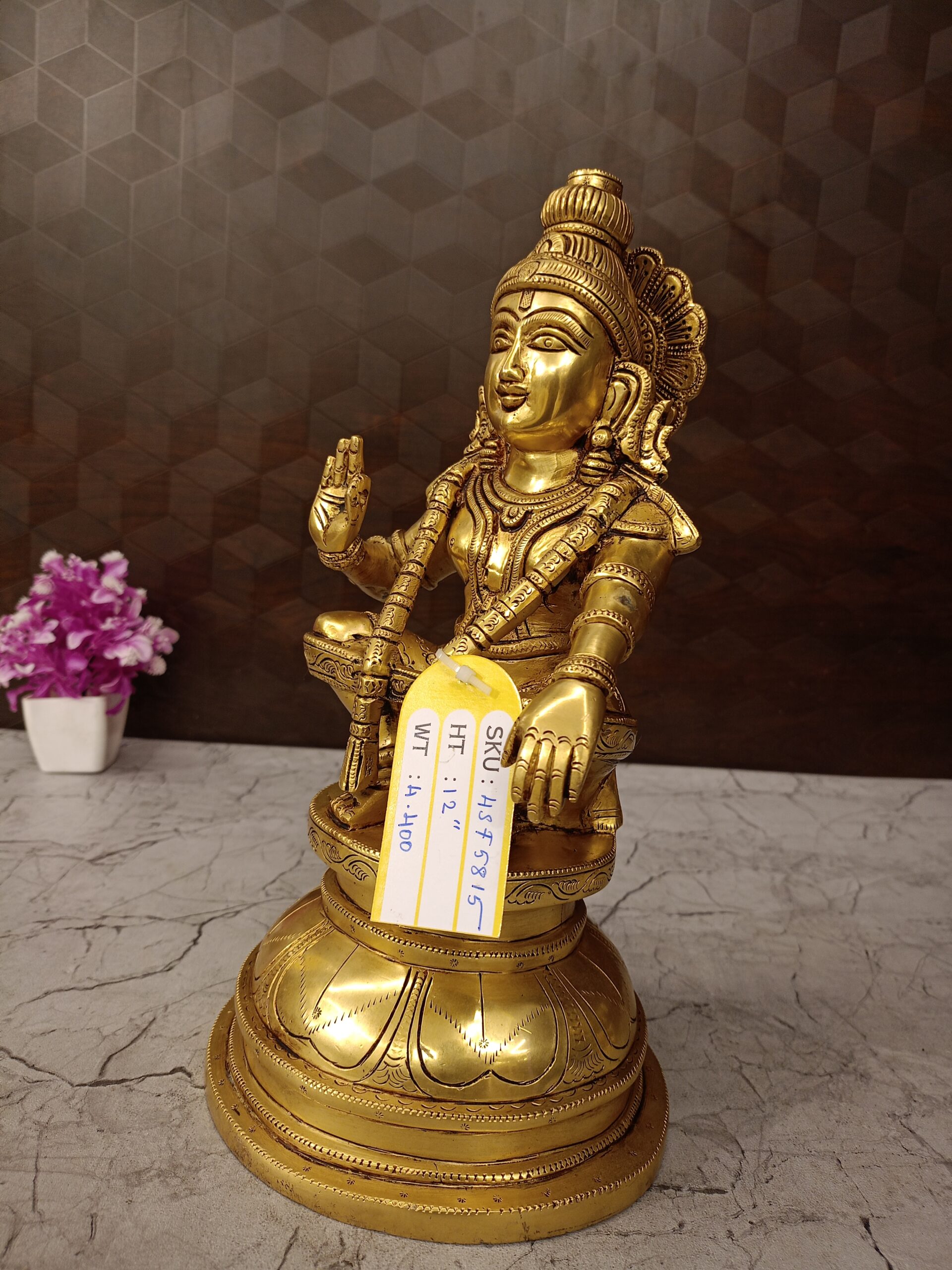 oplus_32 Buy Superfine Brass Ayyappan Statue For Pooja 12" - Image 4