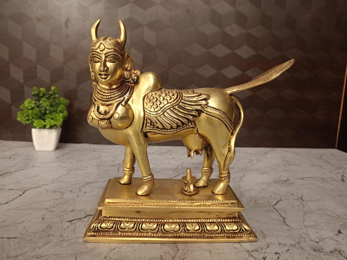 brass kamadenu idol pooja gift vgocart coimbatore india scaled