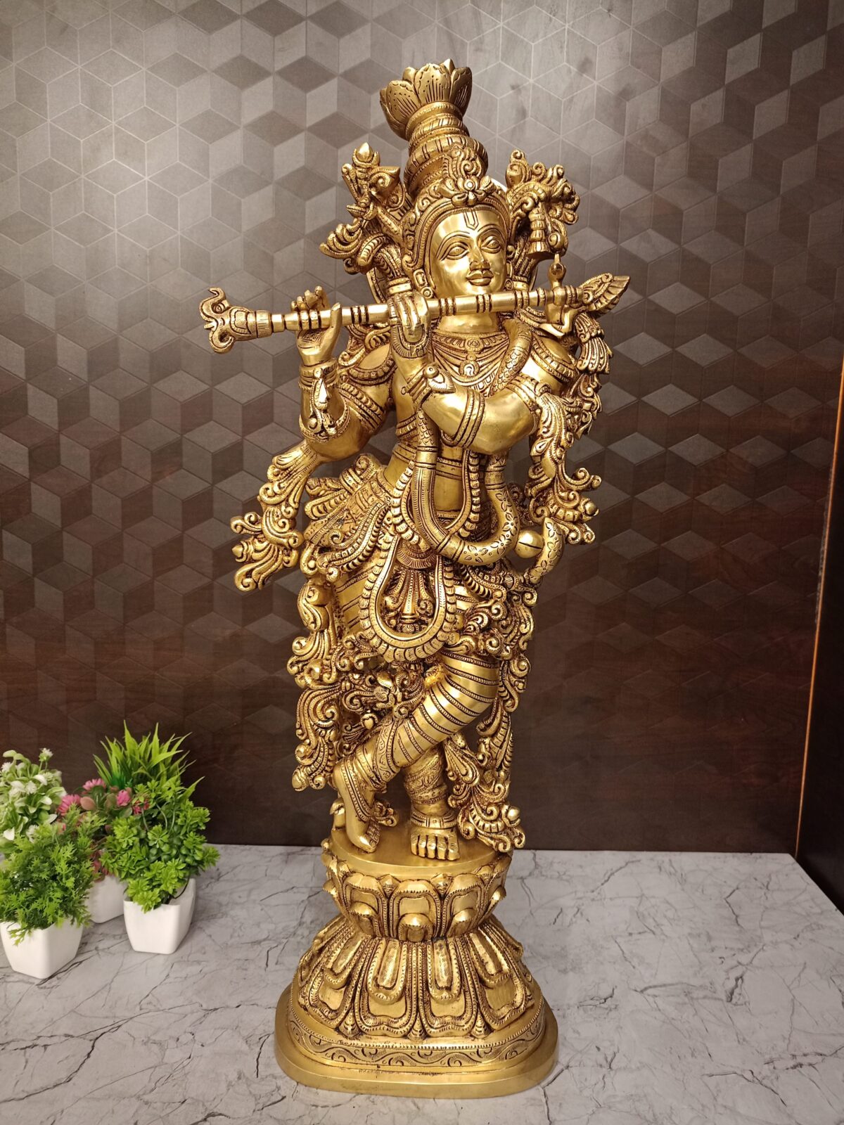 brass krishnar idol pooja gift home decor vgocart coimbatore india4 scaled