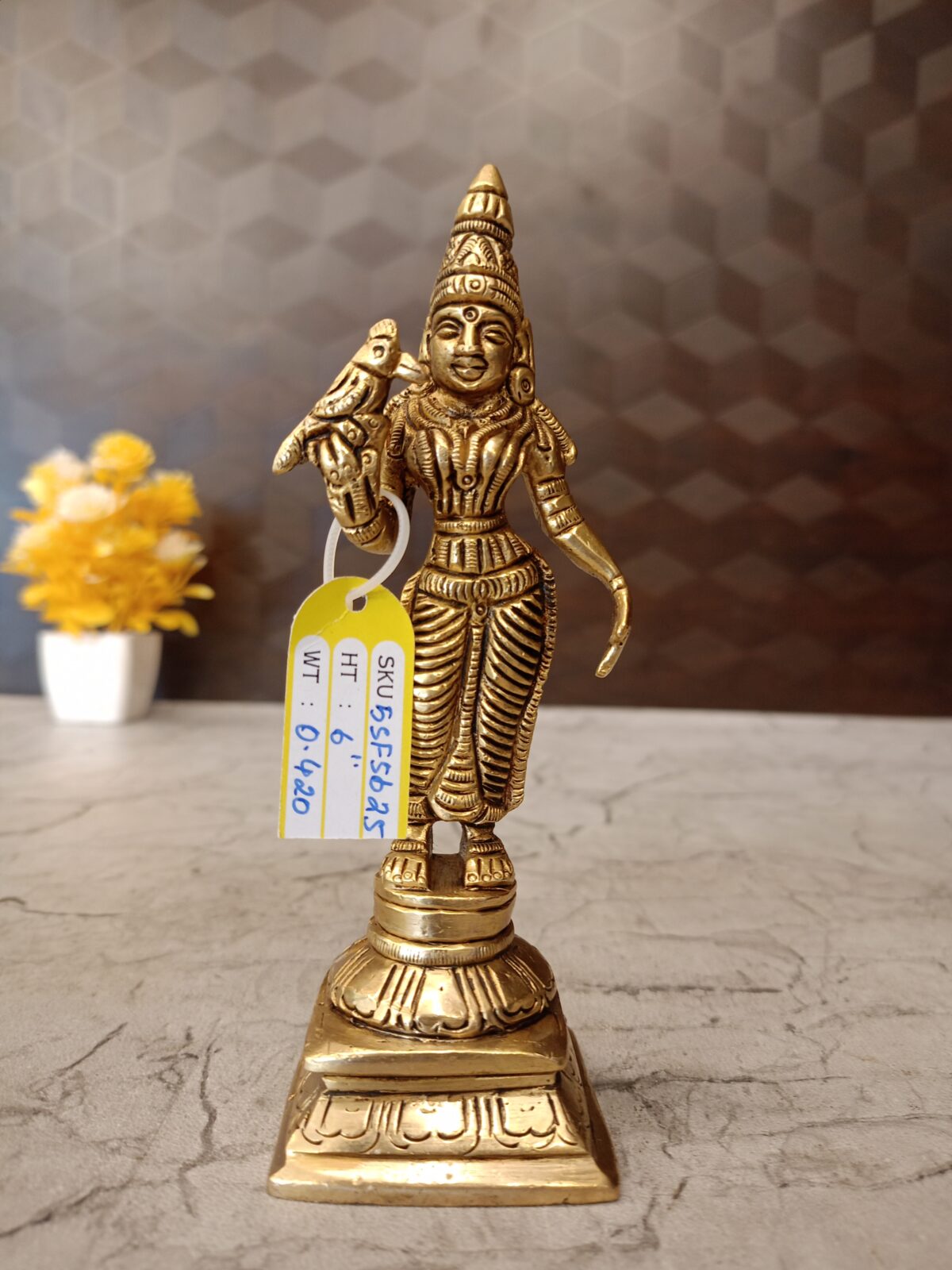 brass meenakshi amman idol pooja gift vgocart coimbatore india 1 scaled