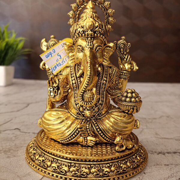 Buy Brass Fine Art Ganesha Statue For Pooja , Pure & Antique Finish 5"
