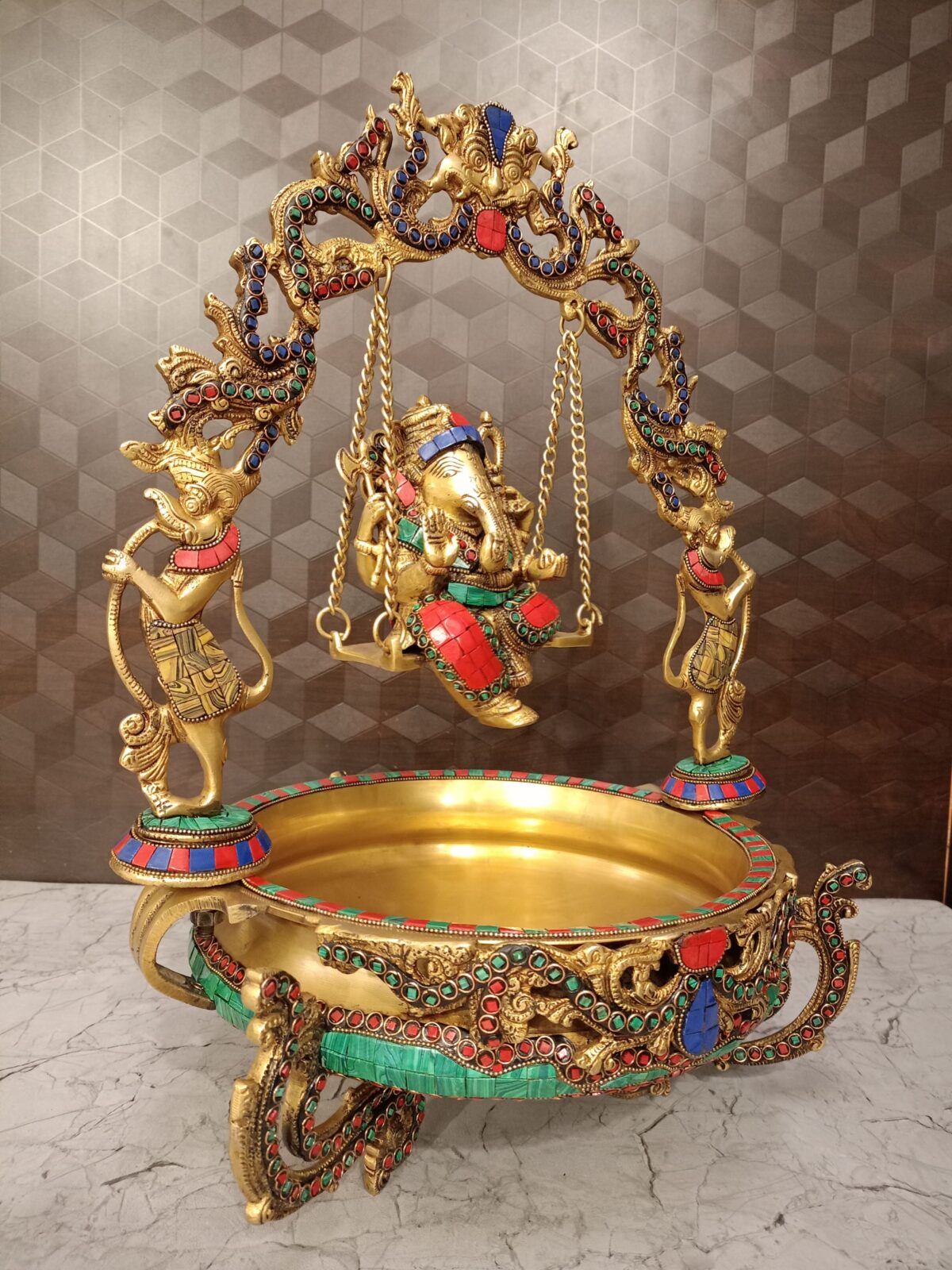 brass stone ganesha statue pooja gift vgocart coimbatore india2 scaled