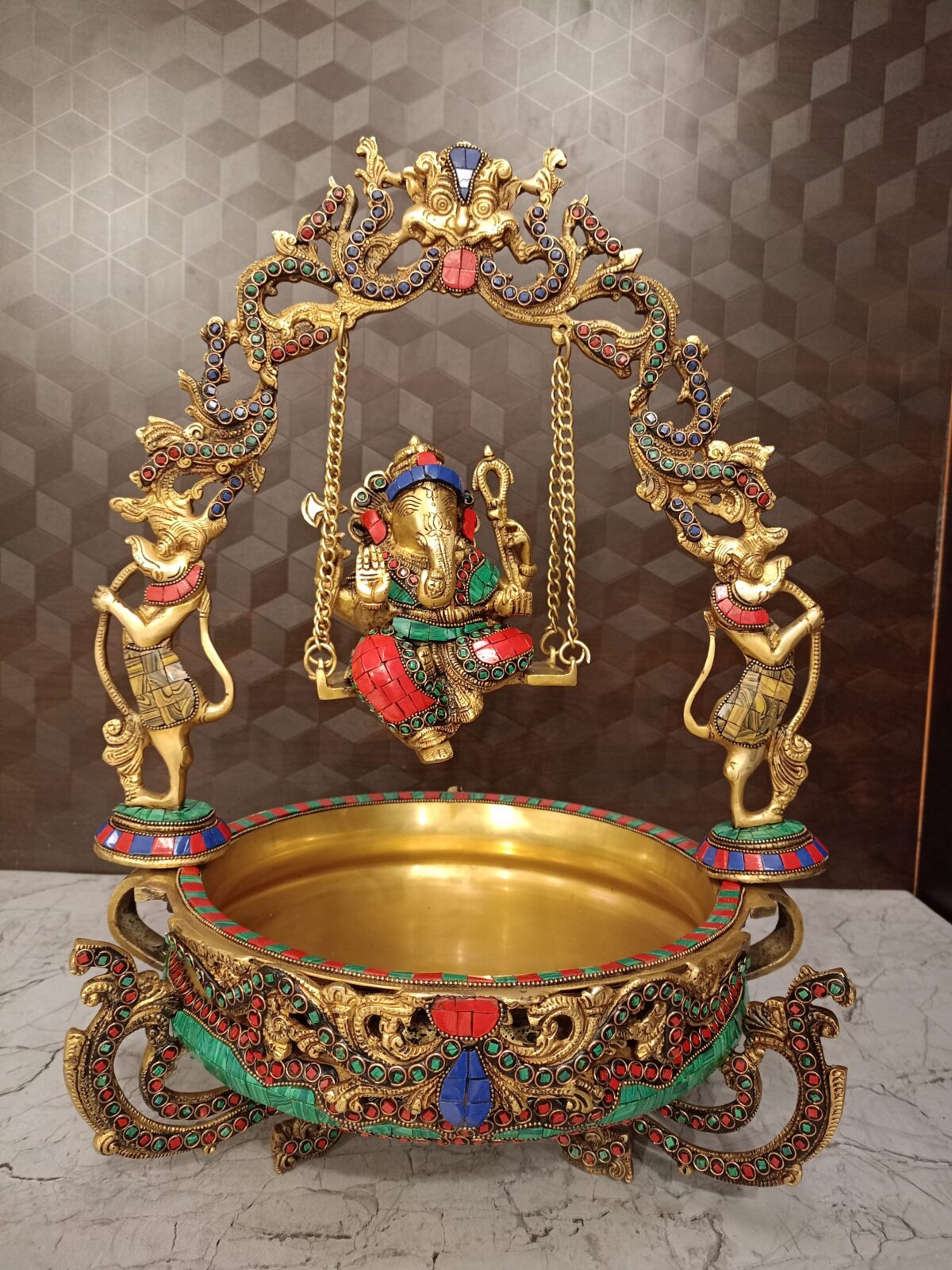 brass stone ganesha statue pooja gift vgocart coimbatore india3 2 scaled