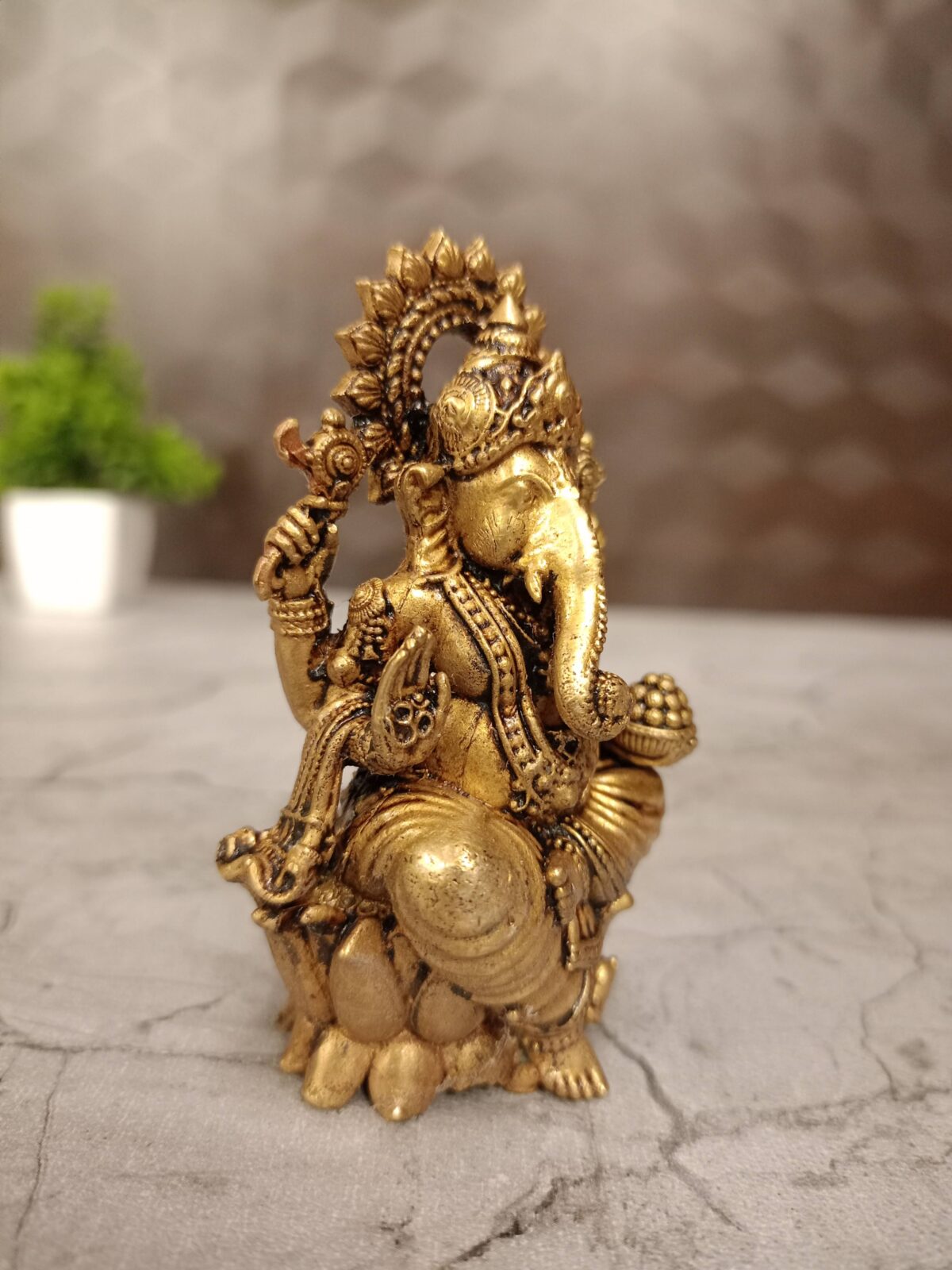 ganesha brass lotus base pooja gift vgocart coimbatore india2 scaled
