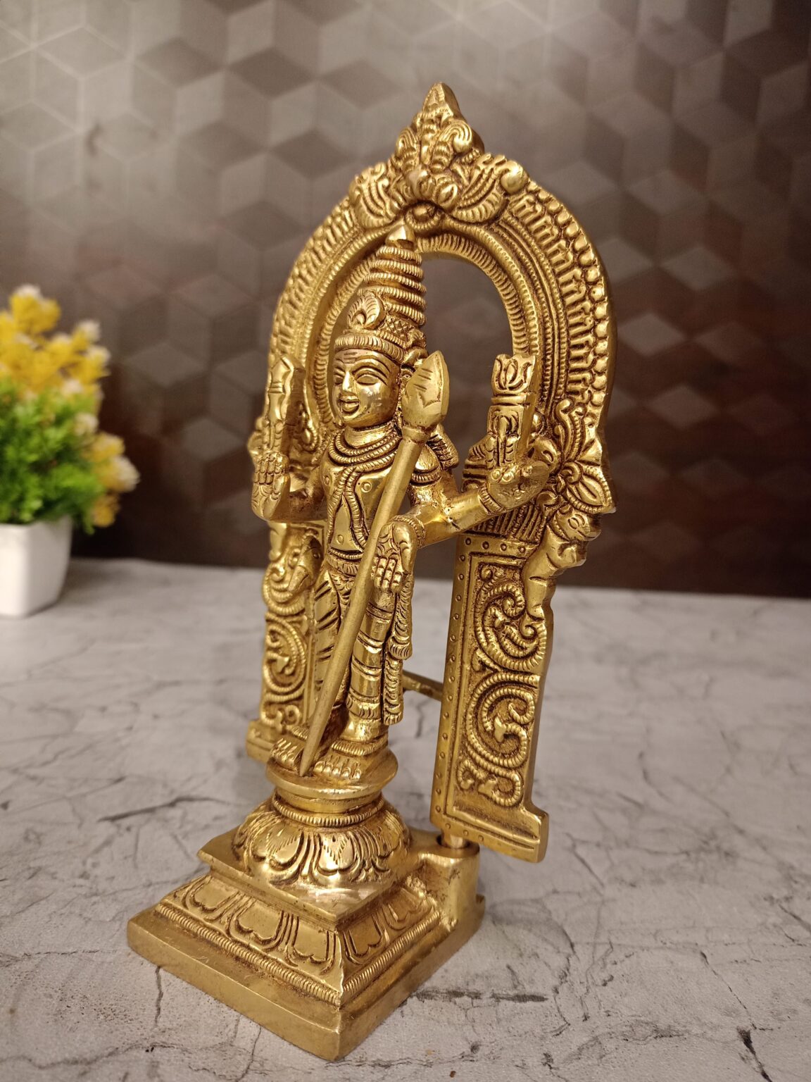 Buy Brass Arch Murugan Statue 7.5 For Pooja