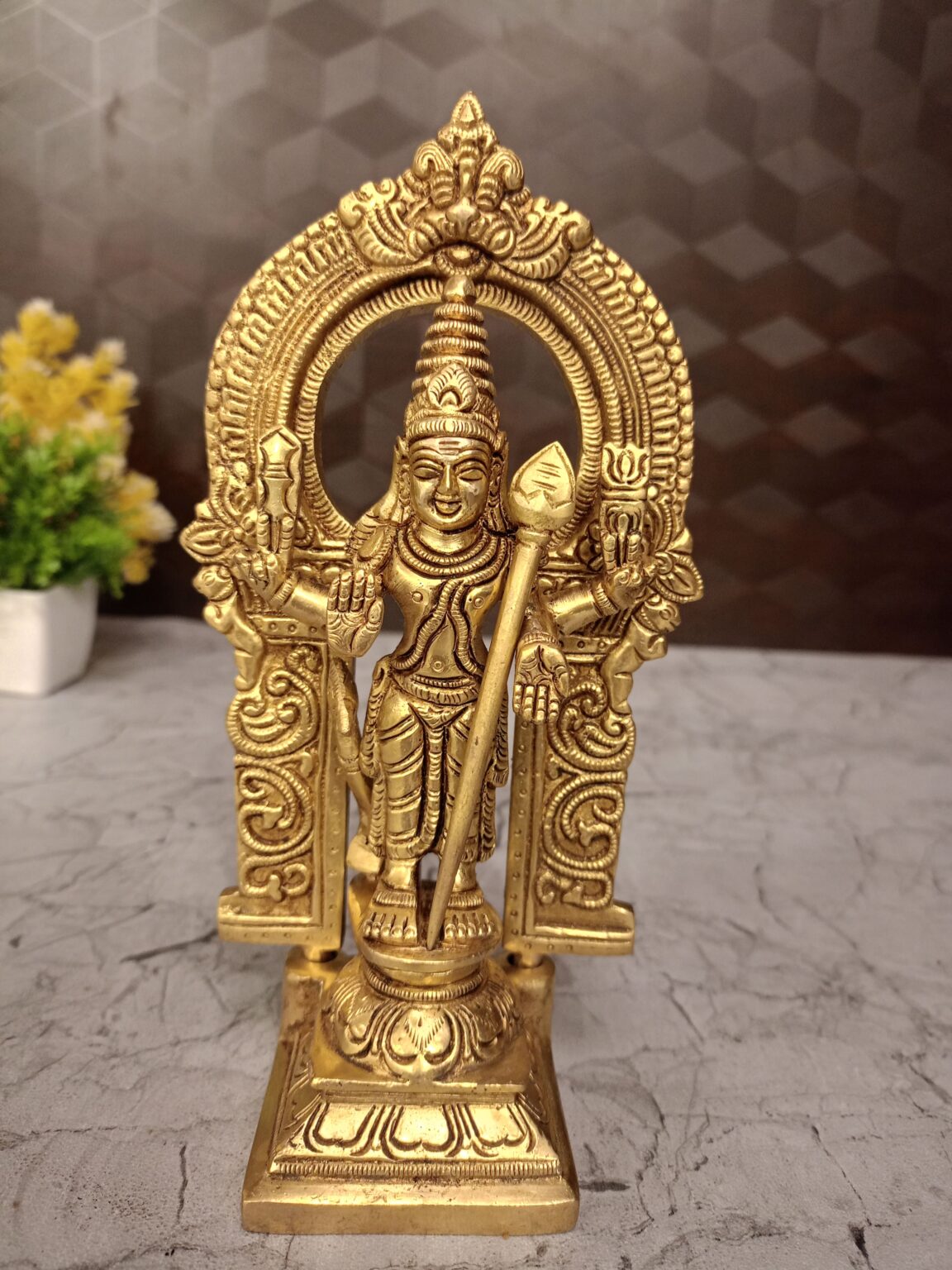 Buy Brass Arch Murugan Statue 7.5 For Pooja