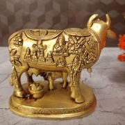 Buy Brass Multi God Cow And Calf Statue 5″