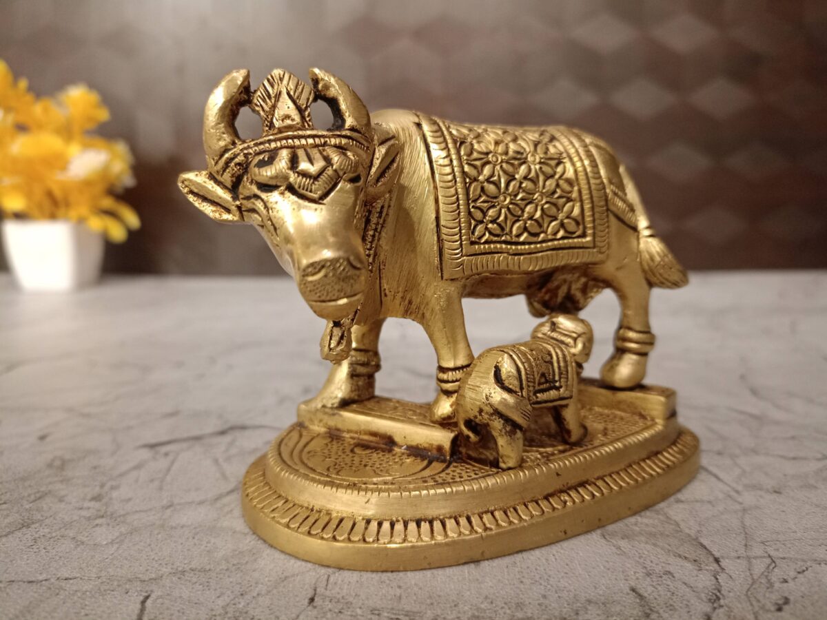brass cow calf pooja gift vgocart coimbatore india1 scaled