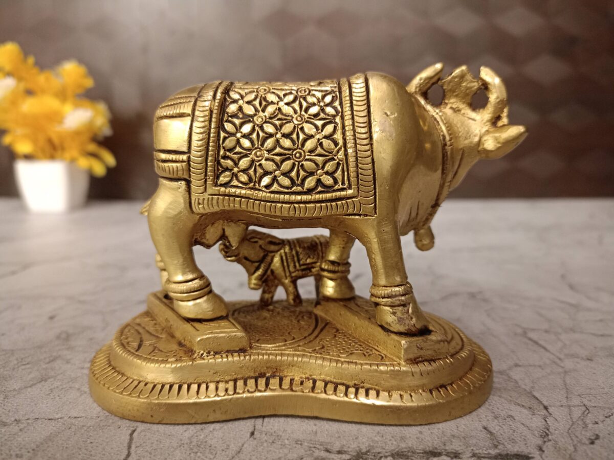 brass cow calf pooja gift vgocart coimbatore india2 scaled