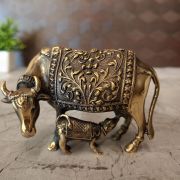 Buy Brass Fine Art Cow and Calf Black Antique Finish 2.5″