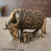 Buy Brass Fine Art Cow and Calf Black Antique Finish 2.5″