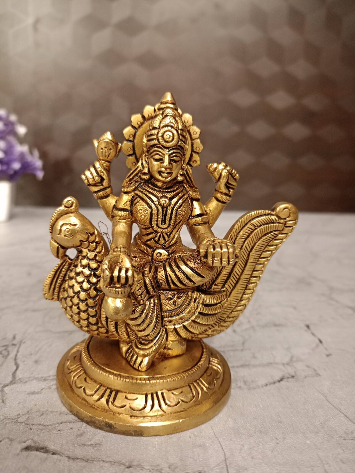 brass gayathri devi pooja gift vgocart coimbatore india scaled