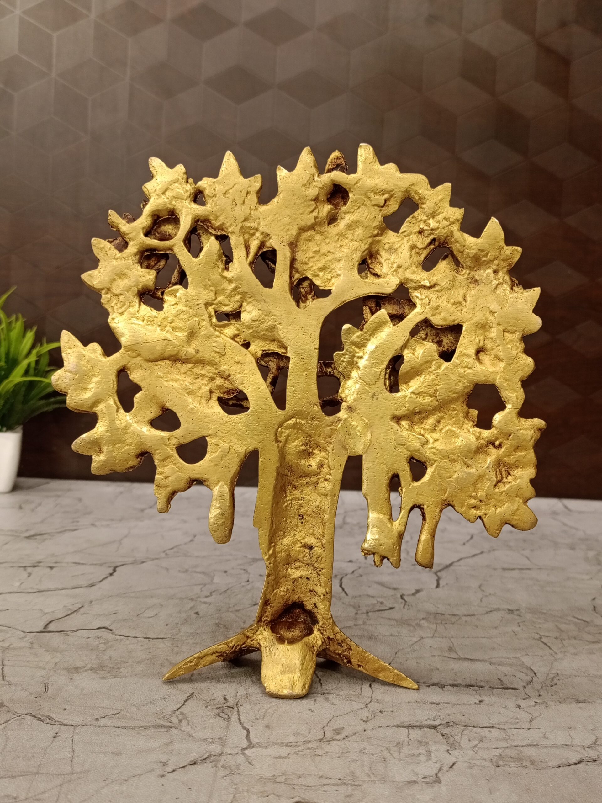 oplus_32 Buy Brass Karpagavirsham Tree For Pooja, Home Decor 8" - Image 2