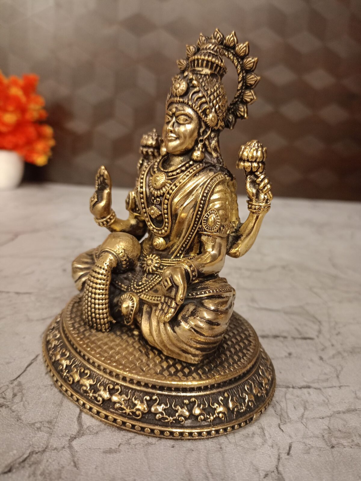 brass lakshmi idol pooja gift vgocart coimbatore india scaled