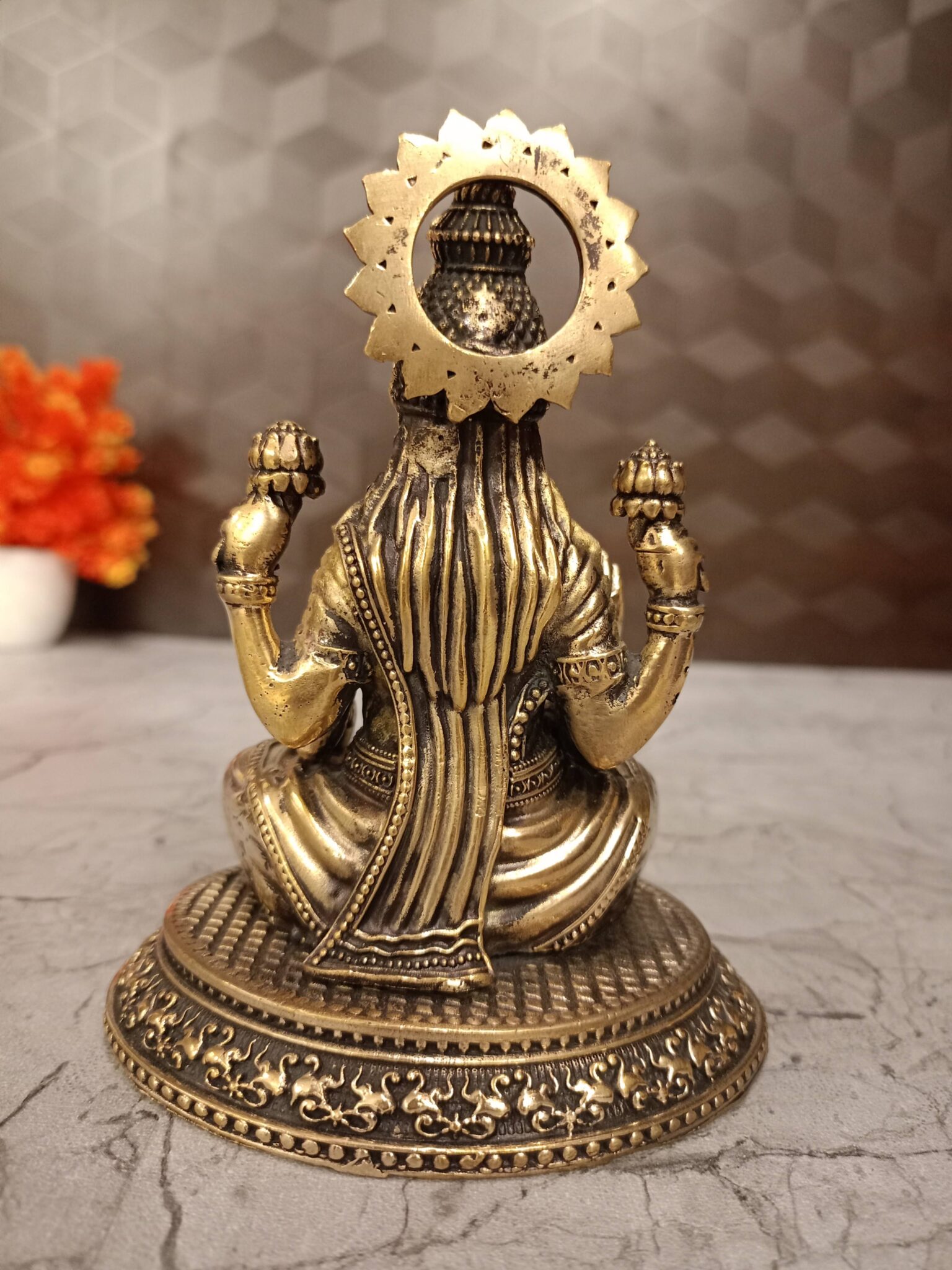 Buy Brass Lakshmi Statue Black Antique Finish 5.5″