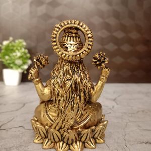 Buy Brass Fine Art Lakshmi Sitting On Lotus 5″