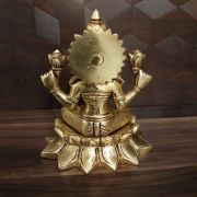 Buy Brass Lakshmi Sitting On Lotus Base 5.5″