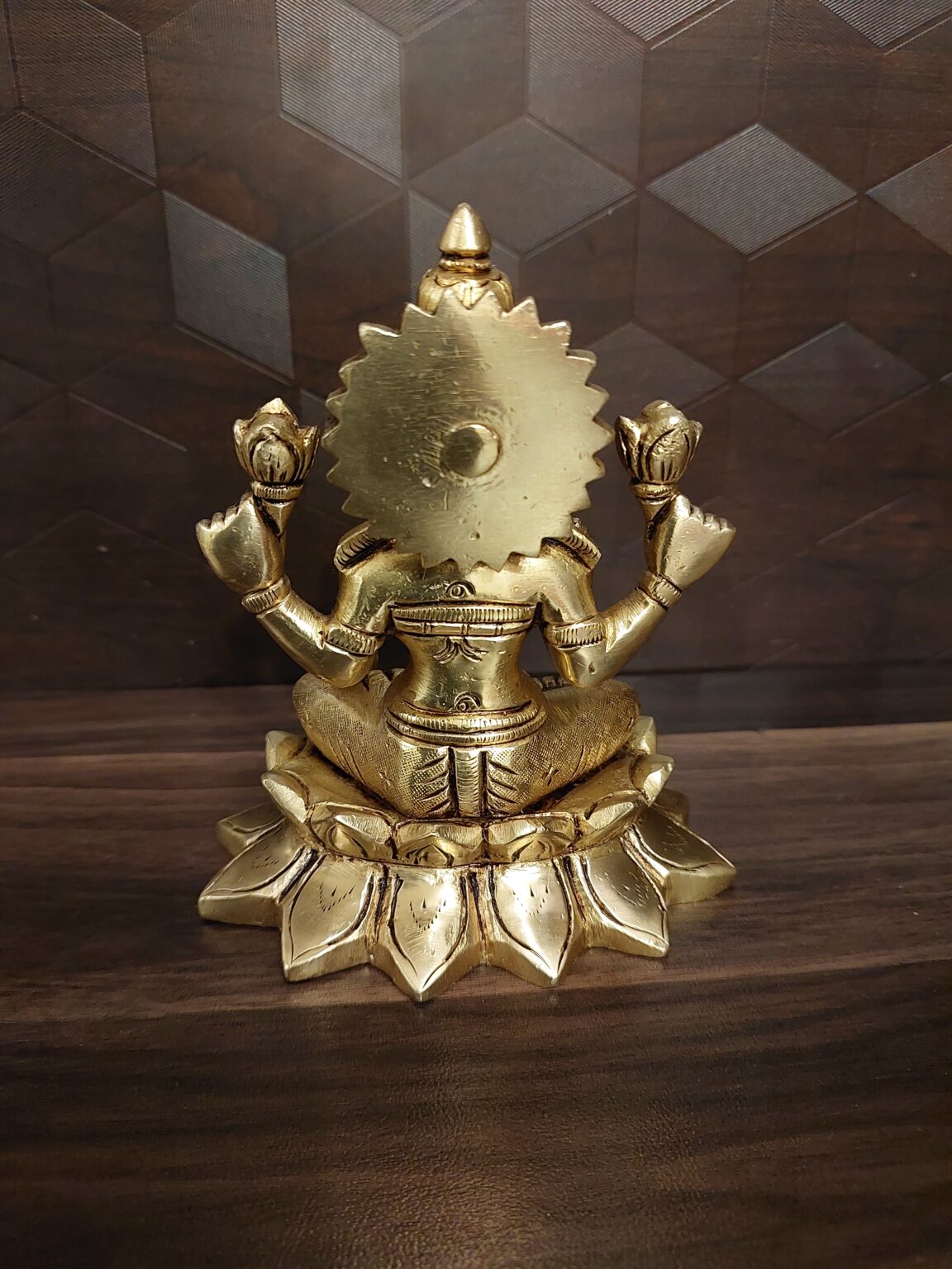 Buy Brass Lakshmi Sitting On Lotus Base 5.5″