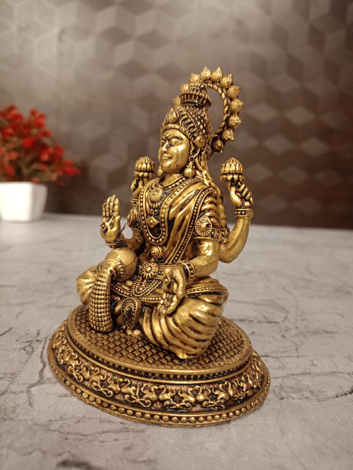 Buy Brass Fine Art Lakshmi Statue 5.5″