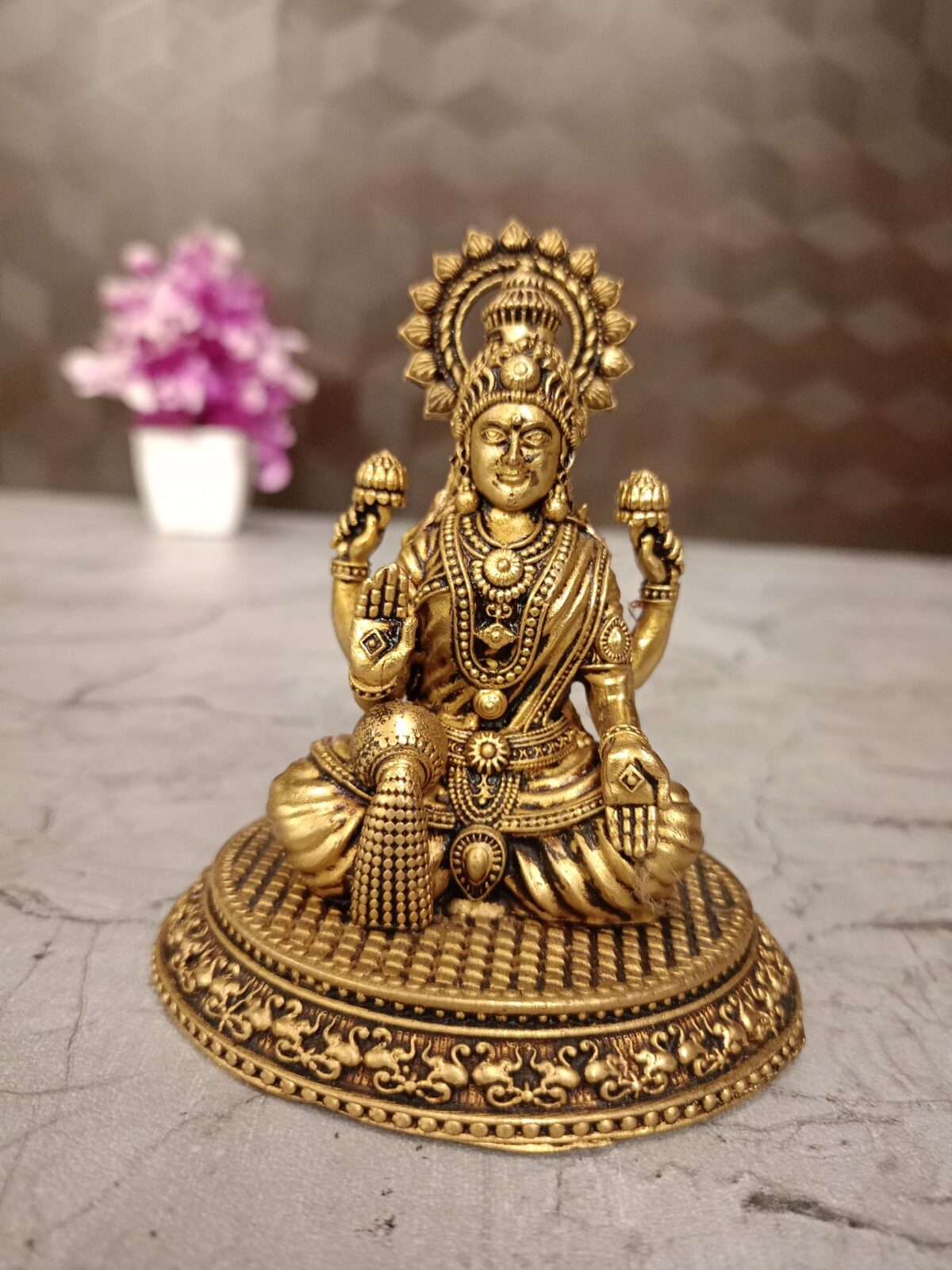 brass lakshmi statue pooja coimbatore india scaled
