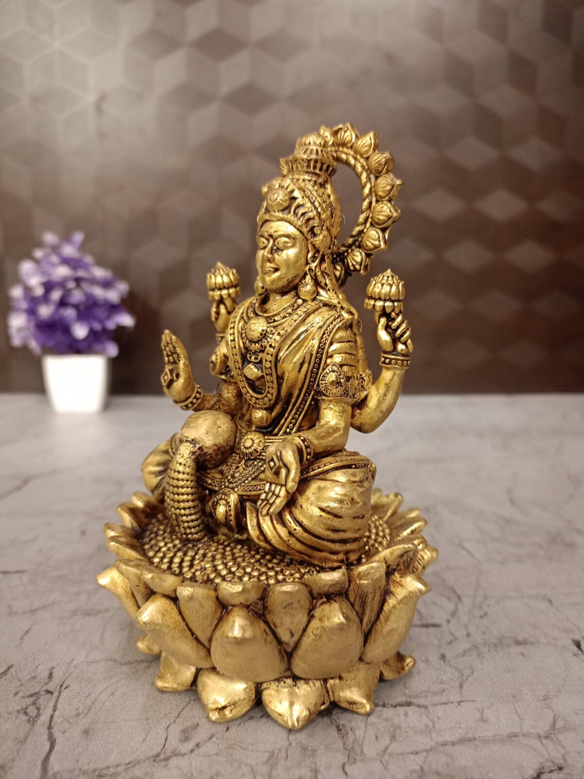 brass lotus lakshmi idol pooja vgocart coimbatore india3 scaled