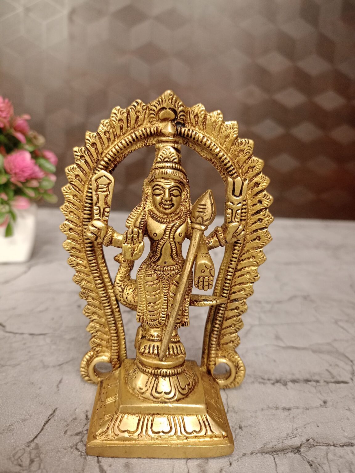 Buy Brass Arch Murugan Statue 5″