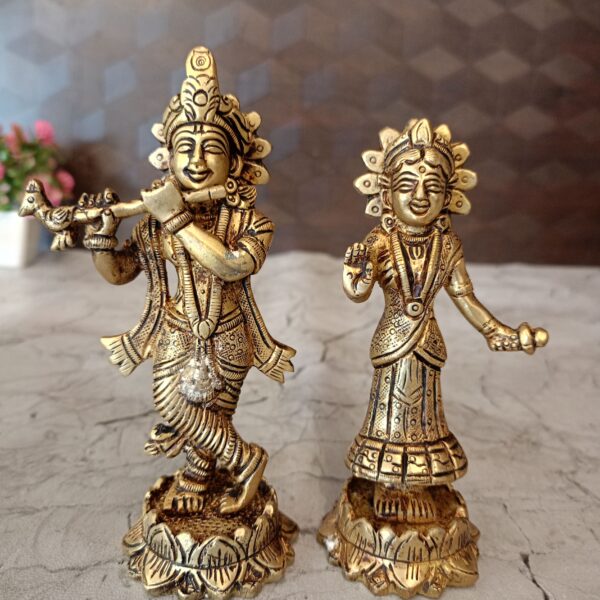 brass radha krishna idol pooja gift vgocart coimbatore india 1