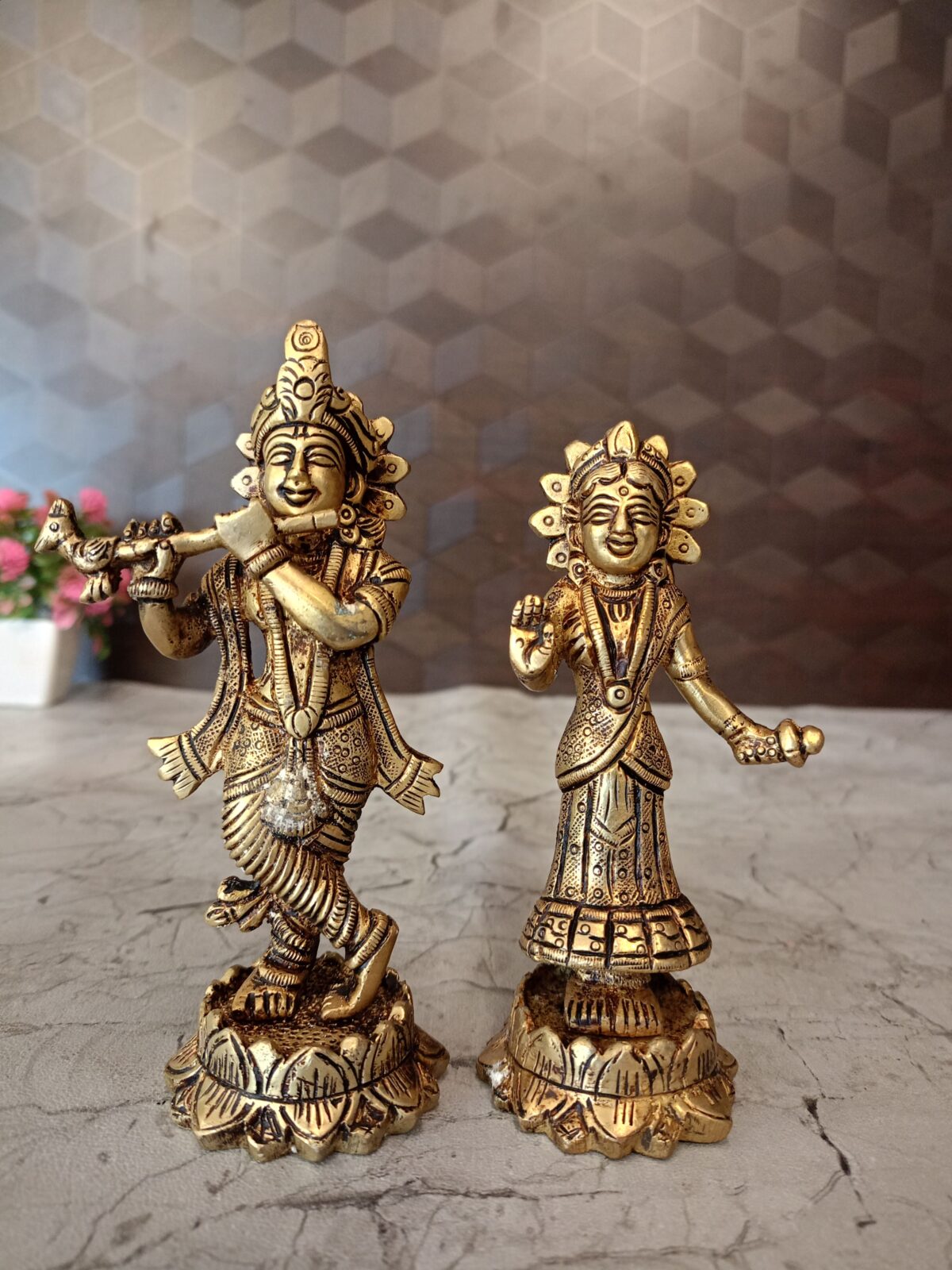 brass radha krishna idol pooja gift vgocart coimbatore india1 scaled