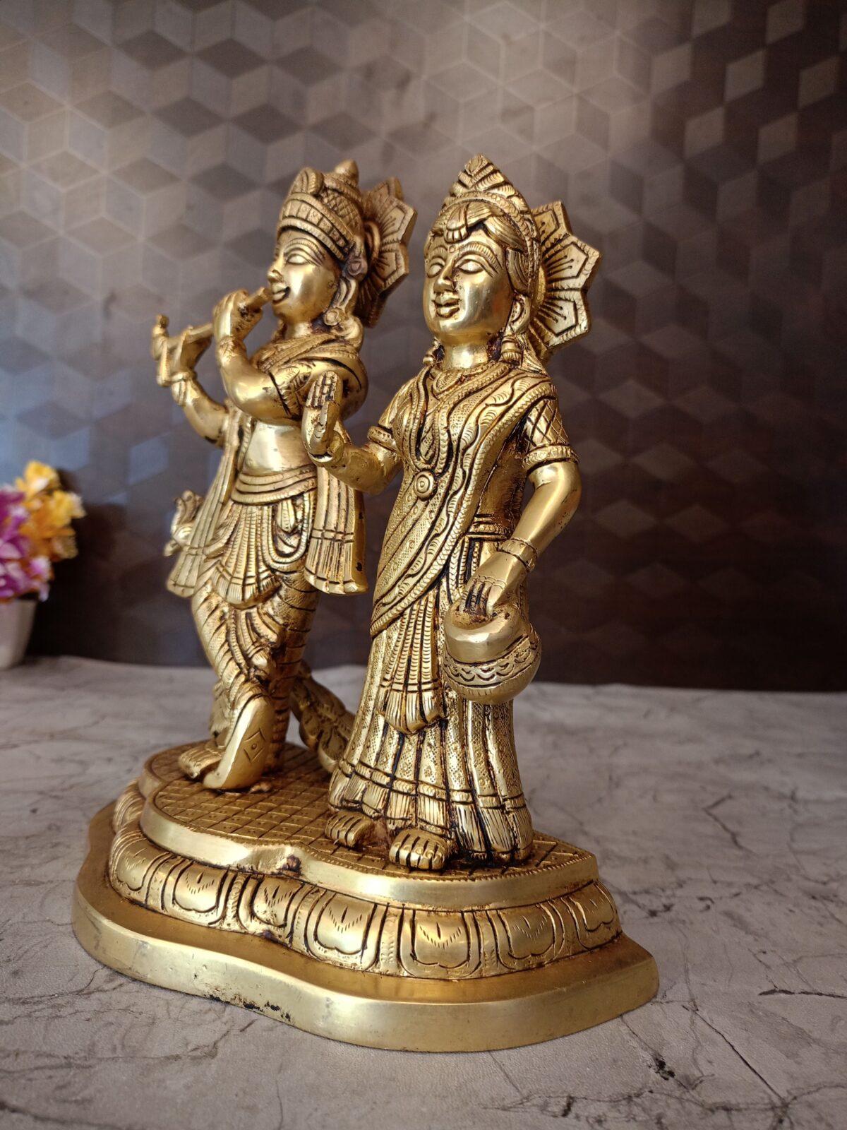 brass radha krishna idol pooja gift vgocart coimbatore india3 scaled
