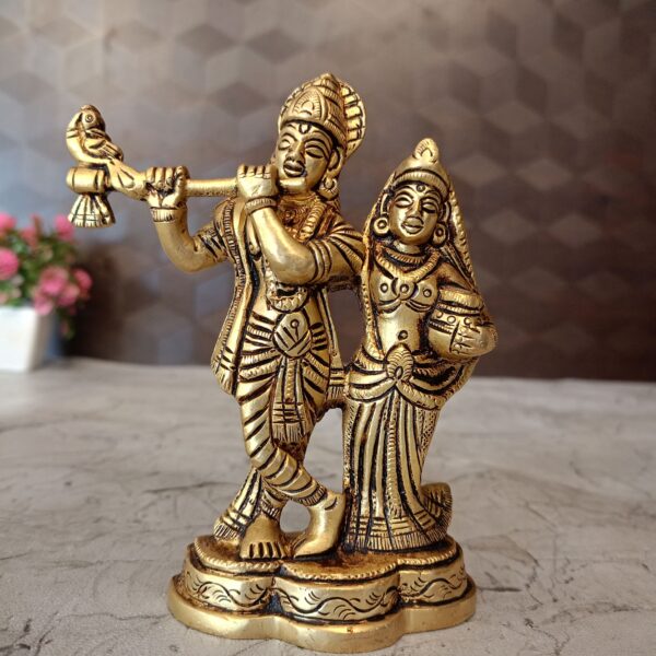 brass radha krishna statue pooja gift decor vgocart coimbatore india