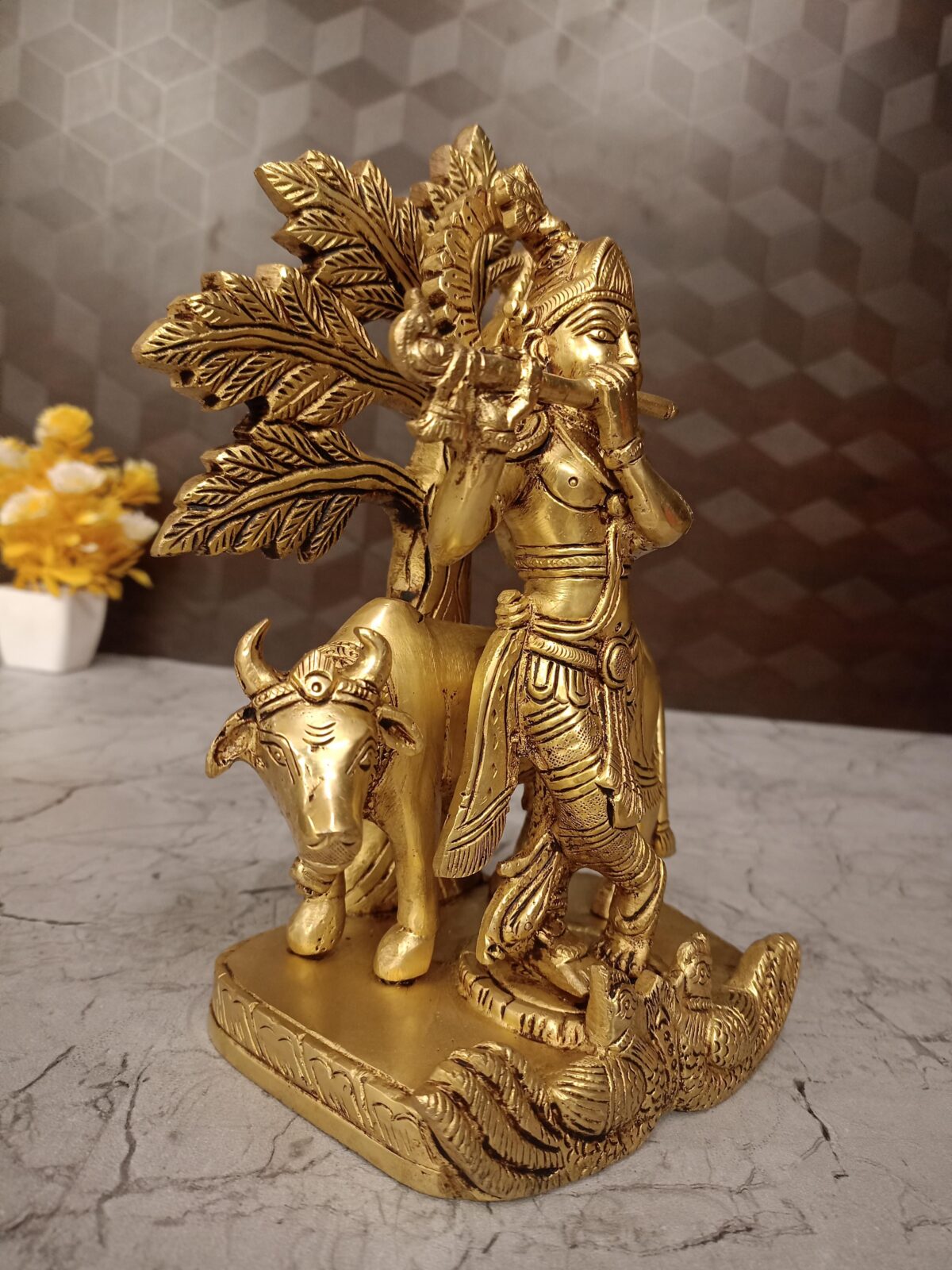 brass tree krishna idol pooja gift vgocart coimbatore india1 scaled