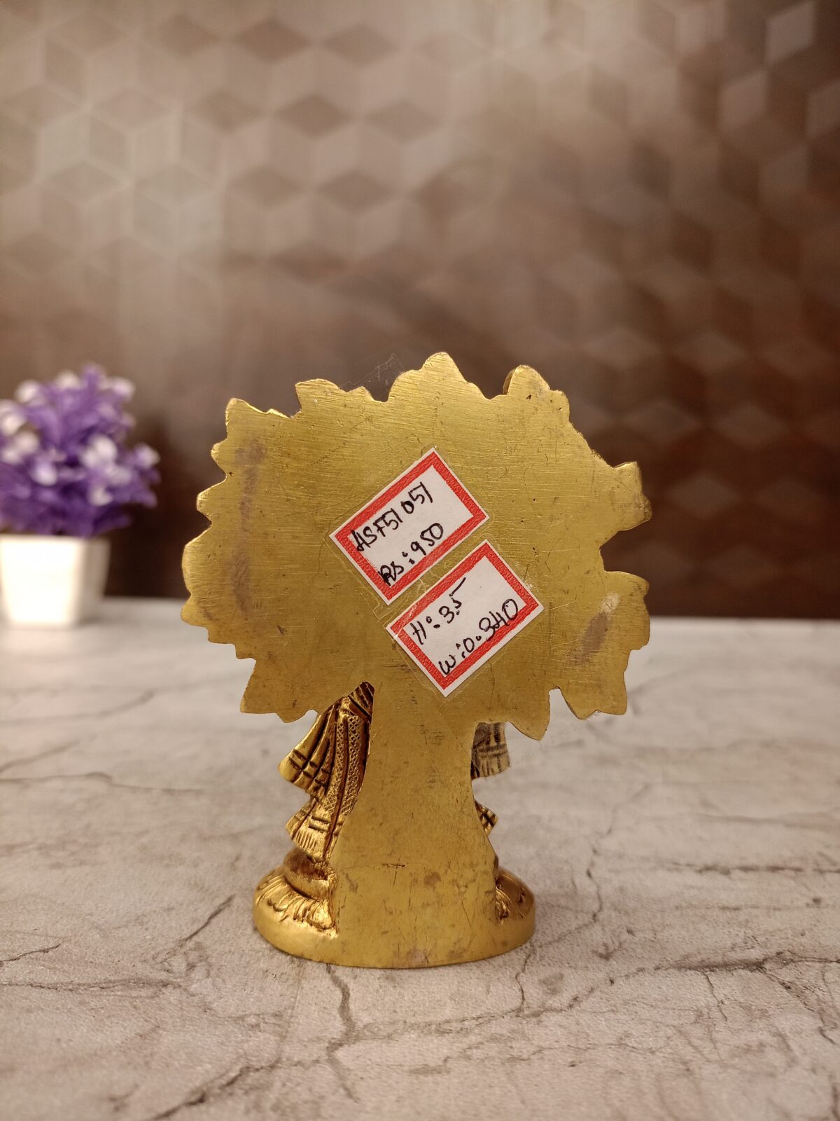 Buy Brass Radha Krishna with Tree Statue 3.5" - Image 2