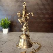 Buy Brass Ganesha With Bell Wall Hanging 23″