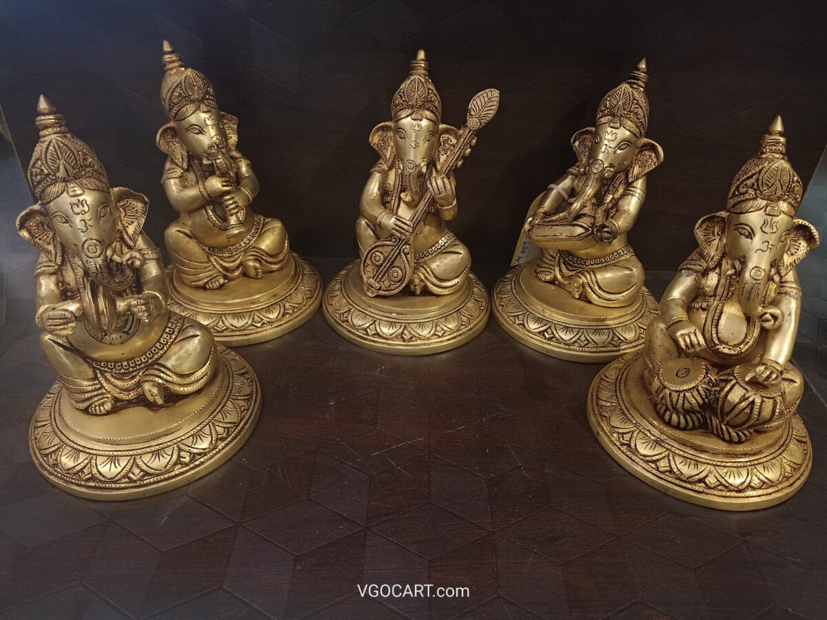 Buy Brass Music Set Ganesha 7″