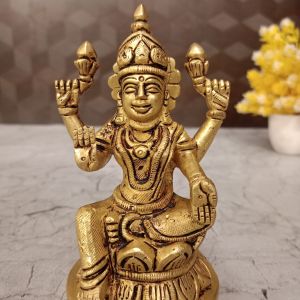 Buy Brass Lakshmi Sitting On Round Base 5.5″