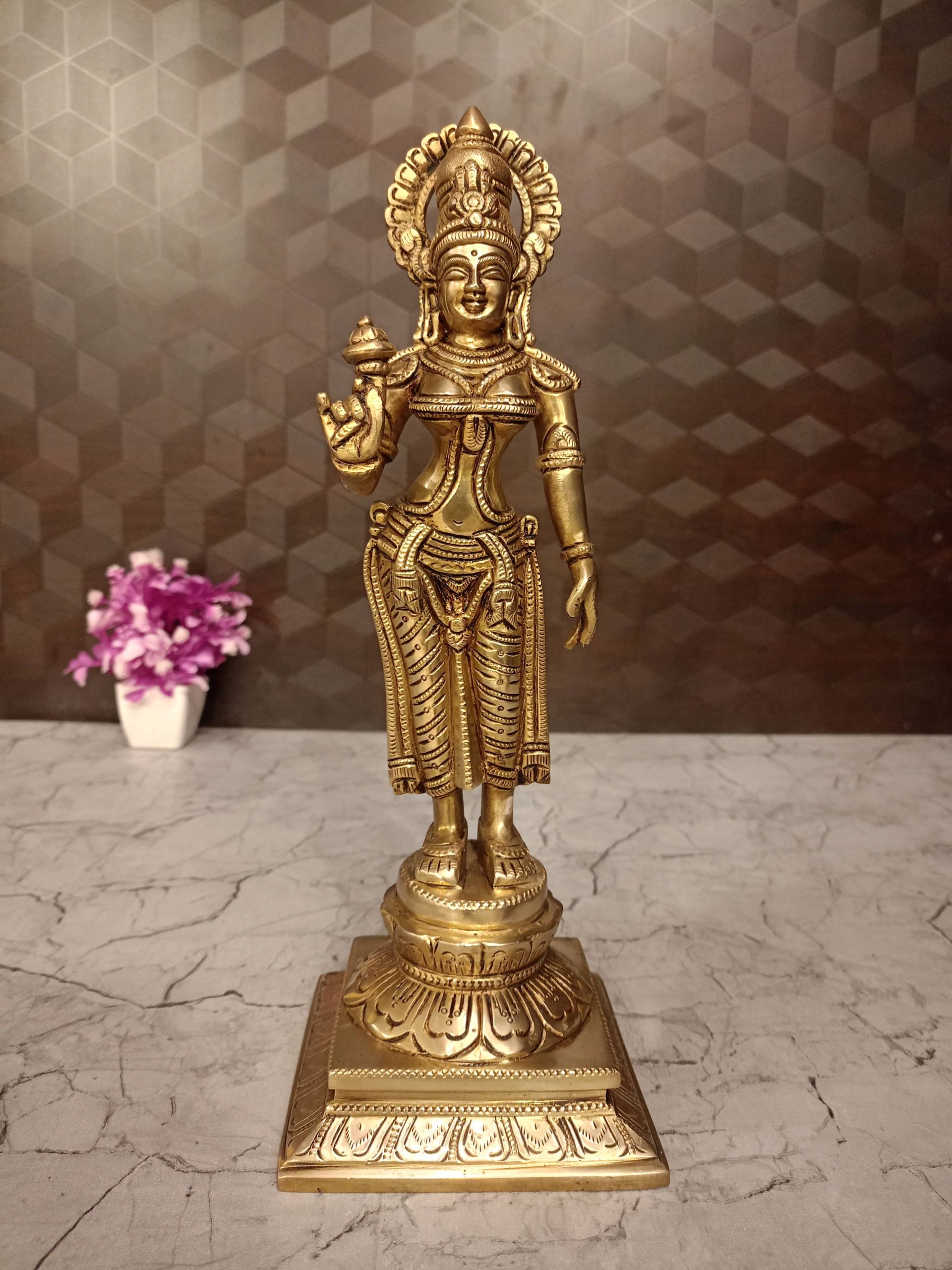 Brass Gandhimathi Ammal For Pooja 12.5″