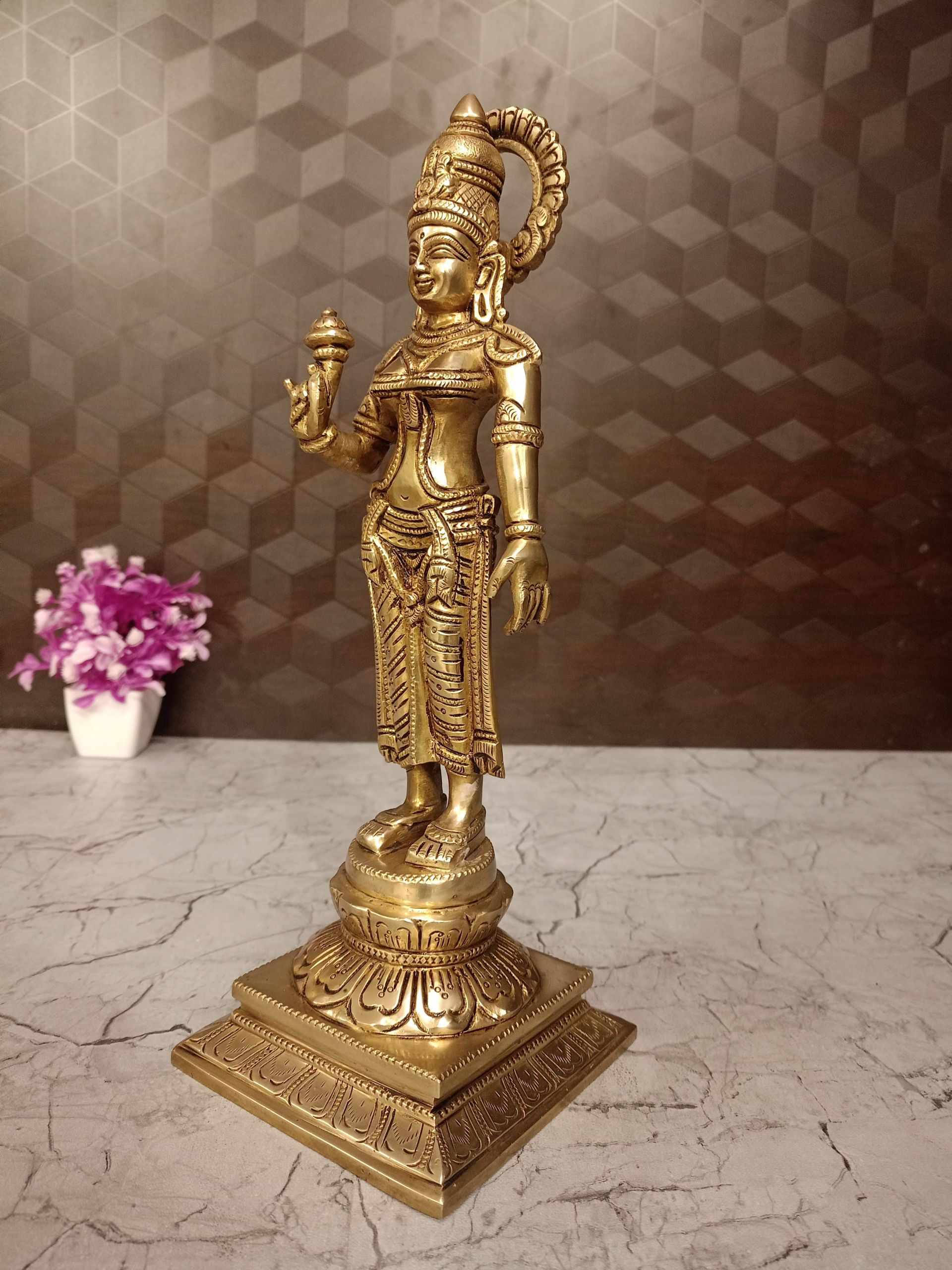 Brass Gandhimathi Ammal For Pooja 12.5″