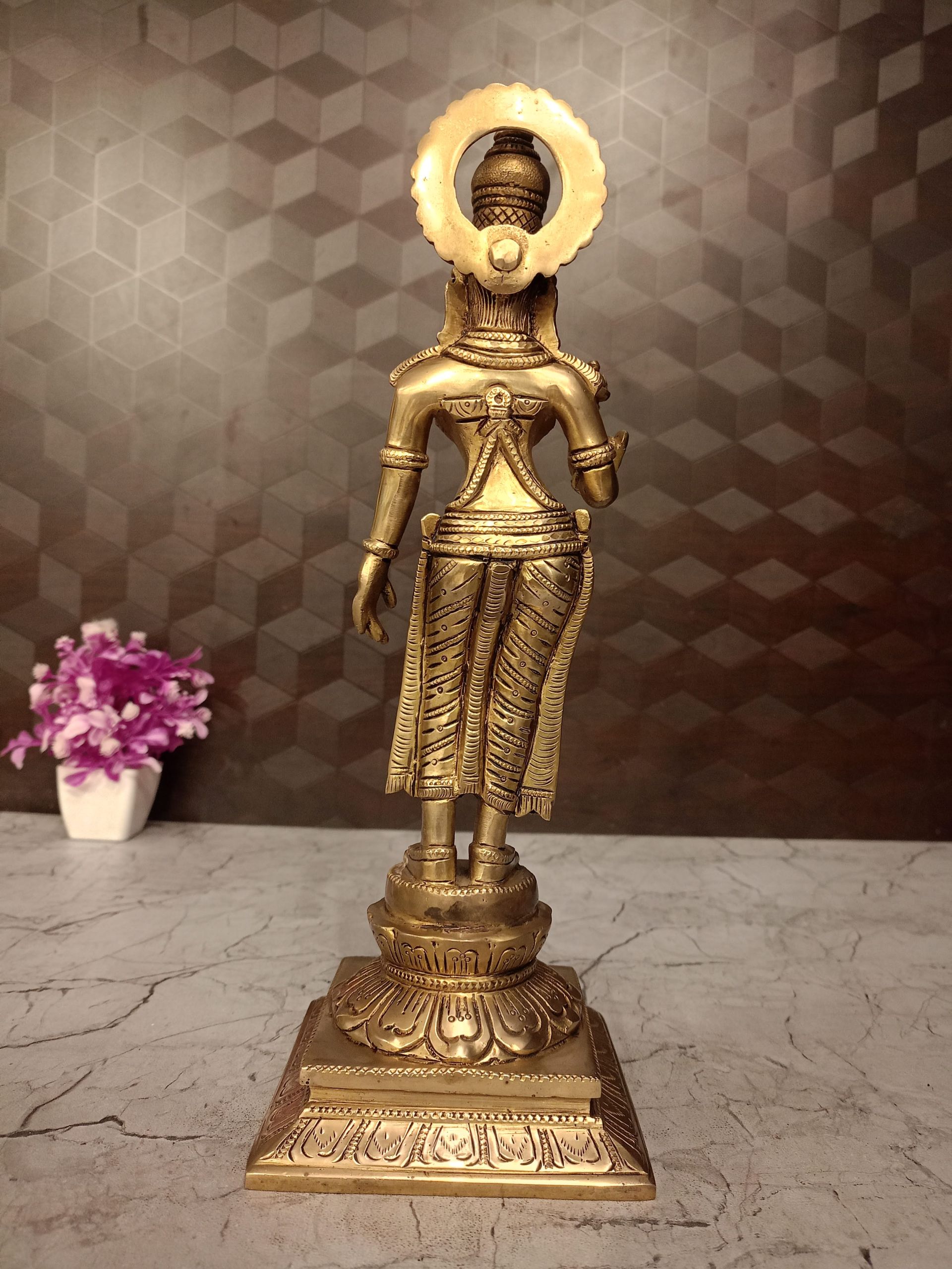 Brass Gandhimathi Ammal For Pooja 12.5″