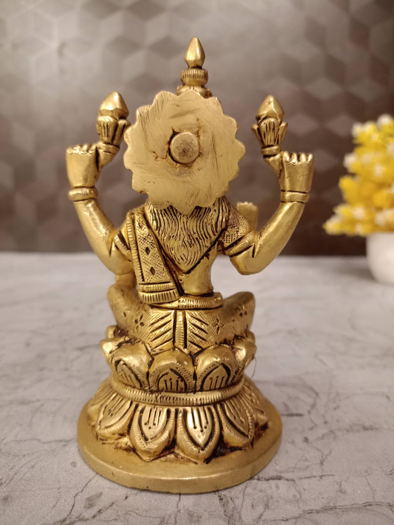 Buy Brass Lakshmi Sitting On Round Base 5.5″